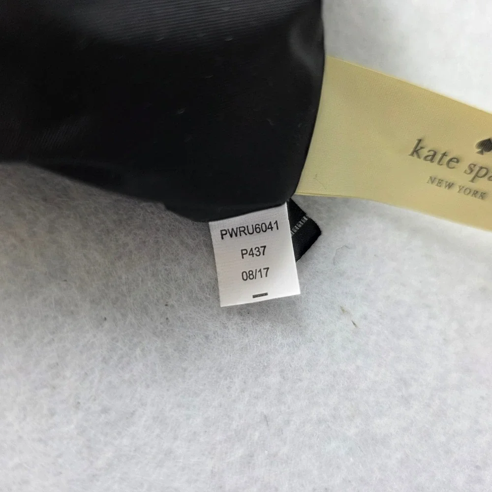 Kate Spade Watson Lane Briley Black Nylon Bow Cosmetic Bag Pouch PWRU6041